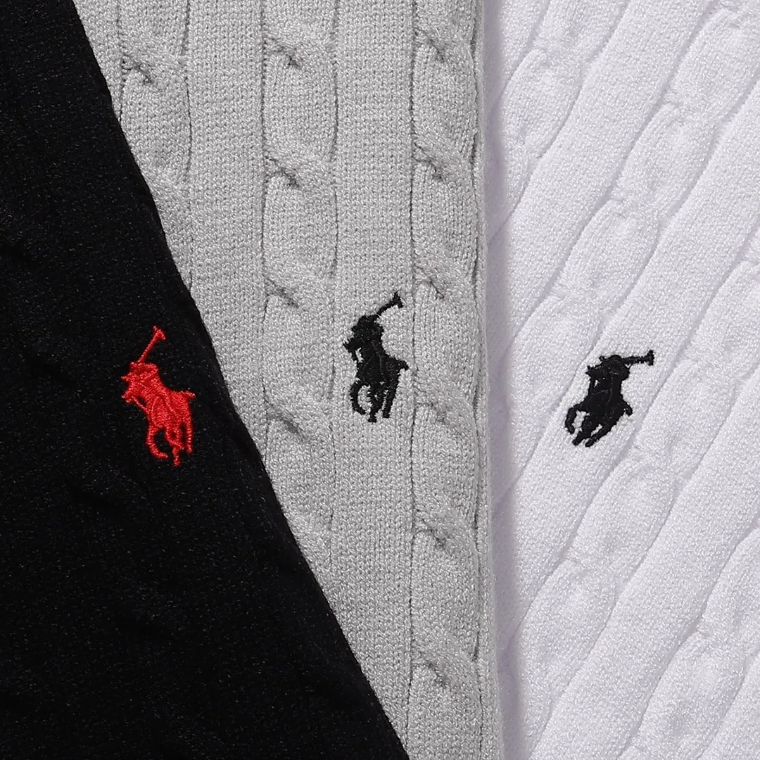 P200 Raff half-zip sweater black white gray